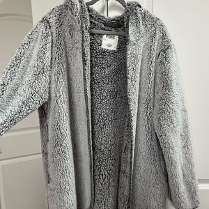 PINK grey teddy jacket/Cardigan